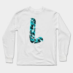Paint Splash Letter L Long Sleeve T-Shirt
